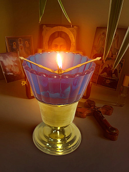 Набор для молитвы: лампада синяя, ладаница-паучок, ладан 10 гр, масло лампадное 0,3 л Набор для молитвы: лампада синяя, ладаница-паучок, ладан 10 гр, масло лампадное 0,3 л