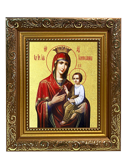 Икона Божией Матери "Скоропослушница" с золочением поталью, 03067-УЛ