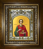 Икона ПАНТЕЛЕИМОН Целитель, Великомученик (СЕРЕБРЯНАЯ РИЗА, КИОТ)