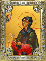 Икона ЕВФРОСИНИЯ Суздальская, Преподобная (СЕРЕБРЯНАЯ РИЗА)