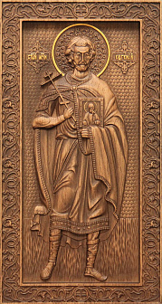 Икона резная Евгений