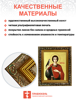 Икона "Трифон", св. мч., с золочением поталью, 09110-УЛ Икона "Трифон", св. мч., с золочением поталью, 09110-УЛ