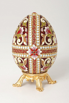 Яйцо пасхальное филигрань, эмаль, роспись / золочение