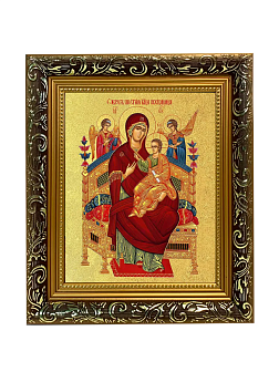 Икона Божией Матери "Всецарица" с золочением поталью, 03011-УЛ
