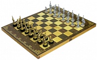 Шахматы исторические "Бородино" с фигурами из покрашенного цинкового сплава