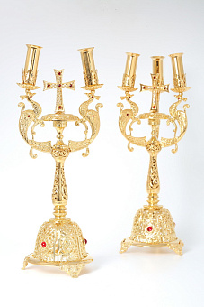 Дикирий-трикирий №5 на кресте золочение Дикирий-трикирий №5 на кресте золочение