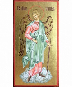 Икона ''Ангел хранитель'', левкас, сусальное золото, темпера, подарочная упаковка