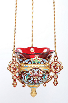 Лампада филигранная №31 эмаль / золочение