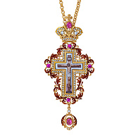 Крест наперсный №90 эмаль / золочение