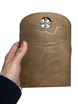 Складень ДЕРЕВЯННЫЙ 7x10 деревянный АРКА со вставкой металл№2