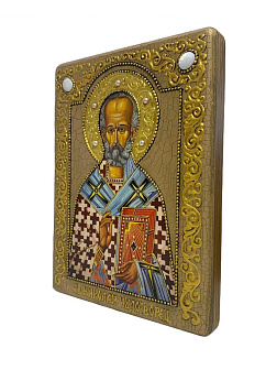 Настольная икона ''Святитель Николай, архиепископ Мир Ликийский (Мирликийский), чудотворец'' на море