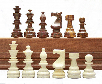 Шахматы каменные малые Европейские (высота короля 3,10")