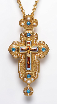 Крест наперсный №199 деколь / золочение