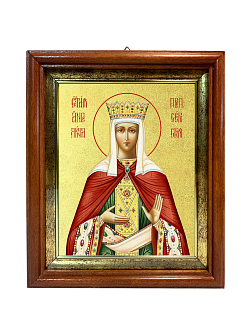 Икона "Ангелина Сербская", св. блж., с золочением поталью, 10А2-УЛ Икона "Ангелина Сербская", св. блж., с золочением поталью, 10А2-УЛ