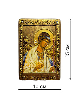 Настольная икона ''Ангел Хранитель'' на мореном дубе