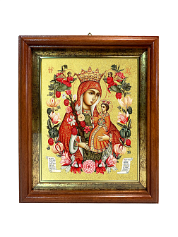 Икона Божией Матери "Неувядаемый Цвет" с золочением поталью, 03049-УЛ Икона Божией Матери "Неувядаемый Цвет" с золочением поталью, 03049-УЛ