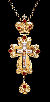 Крест наперсный №1 / золочение / серебро (УИН)