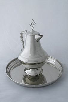 Кувшин для омовения с подносом никель