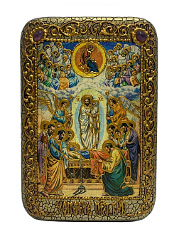 Настольная икона ''Вход Господень в Иерусалим'' на мореном дубе