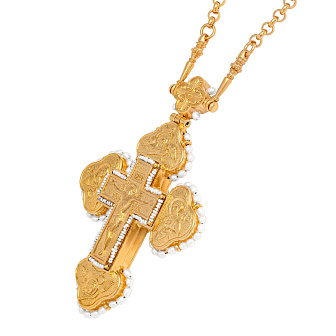 Крест наперсный №181 гальванопластика / золочение