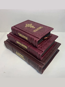 Подарочный набор книг в кожаном переплете: Новый Завет 07.17, Евангелие 09.35 и Псалтирь 08.03 цвет Подарочный набор книг в кожаном переплете: Новый Завет 07.17, Евангелие 09.35 и Псалтирь 08.03 цвет