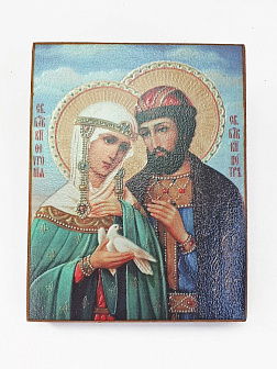 Икона под старину Петр и Февронья