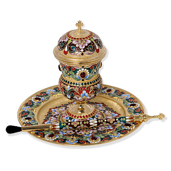 Набор для елея филигрань, роспись / золочение