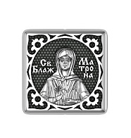 Бусина Матрона Московская, серебро, без покрытия, Ag 925