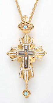 Крест наперсный №  92 камни /золочение/