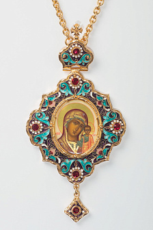 Панагия №33 / золочение / серебро филигрань, эмаль (УИН)