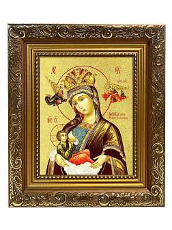 Икона Божией Матери "Млекопитательница" с золочением поталью, 03043-УЛ