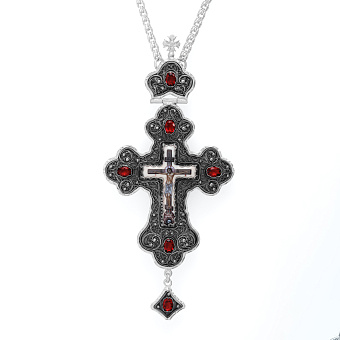 Крест наперсный №33 серебро филигрань (УИН)