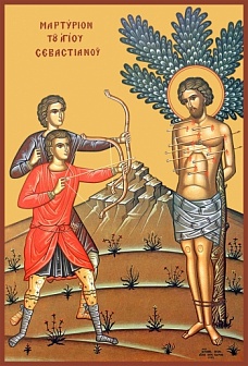 Севастиан Медиоланский, Римский, мученик, икона