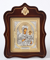 Икона Пресвятой Богородицы СМОЛЕНСКАЯ ''Одигидрия'' (КИОТ, РИЗА, ЗОЛОЧЕНИЕ)
