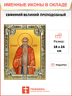 Икона Евфимий Великий преподобный