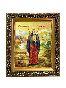 Икона "Нина Грузинская", cв. равноап., с золочением поталью, 10057-УЛ