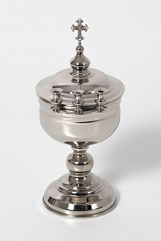 Чаша водосвятная №1 со светильниками никель