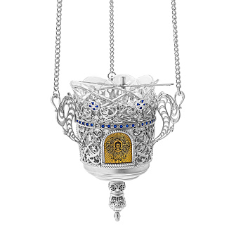 Лампада подвесная №41 литье, эмаль / серебрение, золочение