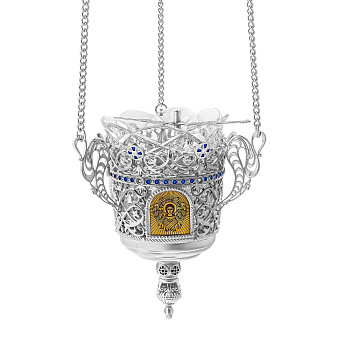 Лампада подвесная №41 литье, эмаль / серебрение, золочение