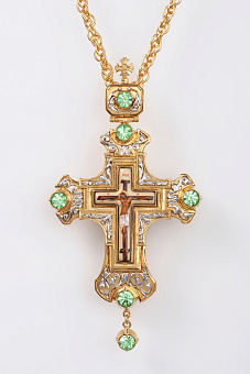 Крест наперсный № 59 /золочение,серебрение/ Крест наперсный № 59 /золочение,серебрение/