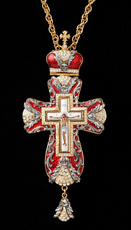 Крест наперсный №36 / золочение / серебро эмаль (УИН)