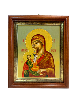 Икона Утоли моя печали Божия Матерь на холсте в киоте 143