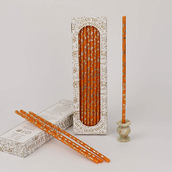 Свечи праздничные №40 (уп 40шт), ОРАНЖЕВЫЕ (Золотая лоза)