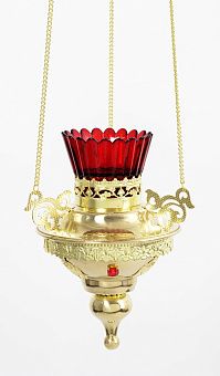 Лампада подвесная № 9 латунь