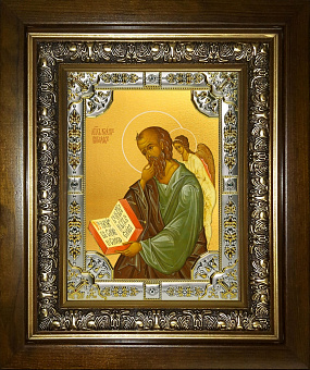 Икона Иоанн Богослов Апостол в деревянном киоте Икона Иоанн Богослов Апостол в деревянном киоте