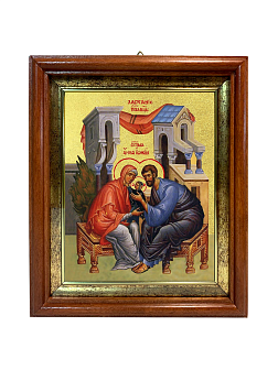 Икона Божией Матери "Ласкание Пресвятой Богородицы" с золочением поталью, 03040-УЛ