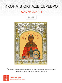 Икона освященная "Александр Невский, благоверный князь"