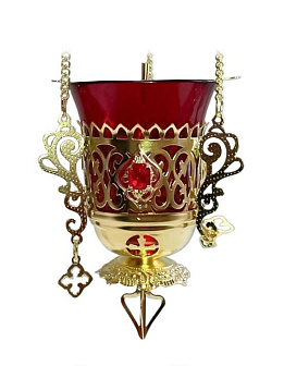 Лампада подвесная с украшением эмаль