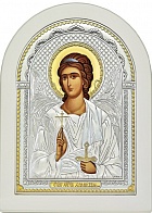 Икона "Ангел-Хранитель" на основе из белого дерева