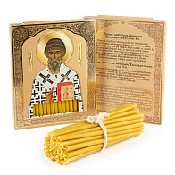 Свечи сорокоустные №50 (40шт, 19см, 1,7ч), Спиридон Тримифунтский Свечи сорокоустные №50 (40шт, 19см, 1,7ч), Спиридон Тримифунтский